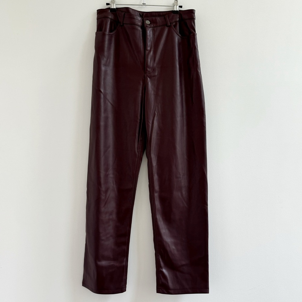 Dynamite Burgundy Leather Pants